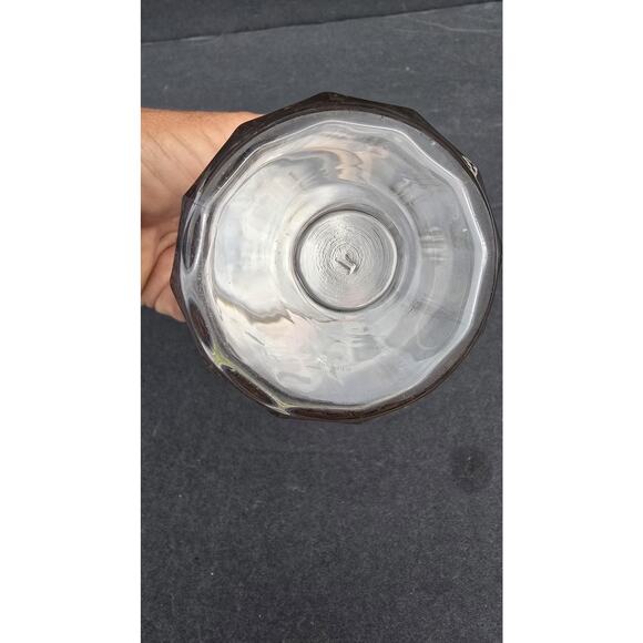 Vintage SODA Embossed Glass Jar Metal Lid Pantry Canister Paneled Clear Kitchen - Picture 10 of 11